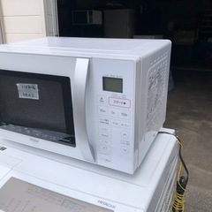 福岡市内配送無料　2021年式 ハイアール 16L オーブンレンジ JM-V16E (W) ホワイト 横開き式 グリル機能 ヘルツフリー 自動メニュー エコ煮込み 焼き芋 簡単操作 チャイルドロック シンプル Haierの画像