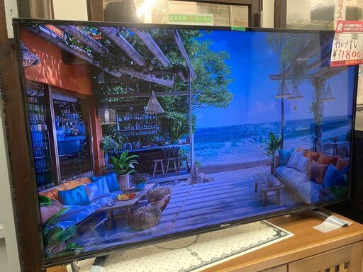 ☆中古￥31,800！【目玉商品！】Hisense　49インチ液晶テレビ　家電　JQ10773型　2017年製　【BE028】