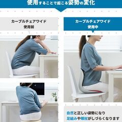 【美品！】姿勢&骨盤サポートチェア(カーブルチェアワイド)の画像