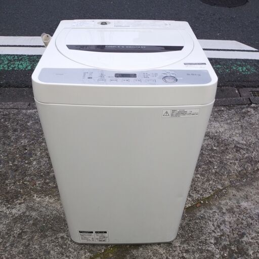 シャープ 全自動洗濯機 ステンレス槽 5.5kg ES-GE5B-T②