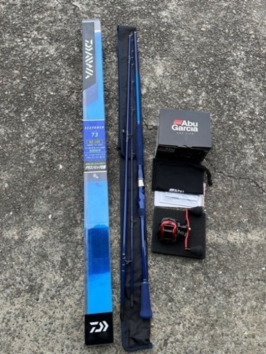 ロッドとリールセット　ダイワ　シーパワー73(50-300)新品未使用　　アブガルシア　レッドマックス船(新品未使用) 本日限定　値下げ不可