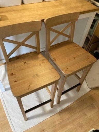 IKEA インゴルフ カウンターチェア 二脚