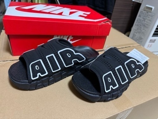 【本日限定値下げ】 NIKE ナイキ AIR MORE UPTEMPO SLIDE エア モア アップテンポ スライド MDV2132 001BLACK/WHITE