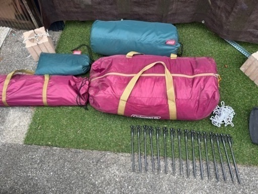 コールマン　ラウンドスクリーン2ルームハウス　バーガンディ　スタートパッケージ