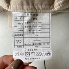 掛け布団（キングサイズ）枕付きの画像