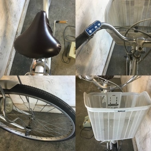 317★岐阜発　△National/ナショナル/電動アシスト自転車△24インチ/3段変速/鍵有り/充電器付き/防犯有り/ジャンク品　R5.9/15★