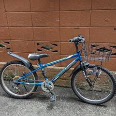 ジュニアマウンテン　22インチ　ギア付　自転車 クロスバイク