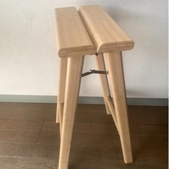竹材 幅34×奥行37×高さ60cm 折りたためるスツール 無印...