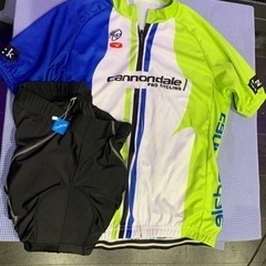 サイクルウェア　セット cannondale　未使用スパッツ　キ...