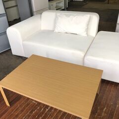 家具 テーブルセット3人掛けソファーの画像