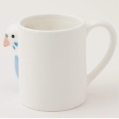 新品未使用   インコのペアマグカップ　の画像