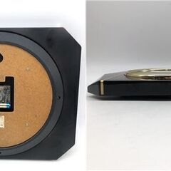 ss6327　シチズン アナログ掛時計 4MG799 ダークブラウン スクエア CITIZEN アナログ時計 ステップ秒針 こげ茶 クォーツ シンプル レトロ 壁掛け 掛け時計 電池式 アナログ掛時計 中古の画像