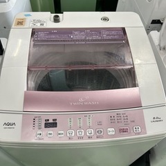 早い者勝ち大セール‼️‼️＋ご来店時、ガン×2お値引き‼️AQUA(アクア) 2018年製 8.0kg 洗濯機🎉