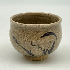 sk0044　未使用品　宮ノ谷窯 唐津焼 湯呑み 5客セット 共箱付き 和食器 お茶 佐賀県 和風 ベージュ系 宮ノ谷窯 唐津焼湯呑みの画像