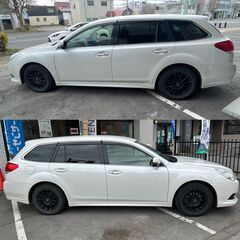 【車検R8.5月】スバル レガシィ ツーリングワゴン 2.5iアイサイト 4WD  キーレス  ETC 白 パール  電動シート  ナビ TV Bluetoothの画像