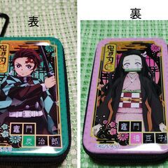 鬼滅の刃の缶ケース＋ミニリュック、『滅』のポーチ２個　　計４個セット　未使用の画像