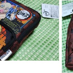 鬼滅の刃の缶ケース＋ミニリュック、『滅』のポーチ２個　　計４個セット　未使用の画像
