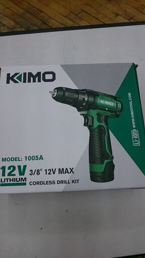 （2024.6.17お買い上げありがとうございます。）KIMO　コードレスドリル12V　1005A　グリーン　高く買取るゾウ八幡東店