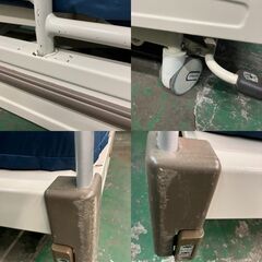 [PARAMOUNT BED ] パラマウントベッド　手動昇降　介護用　キャスター付き　★マットレス付き★　【中古品】　B-4の画像