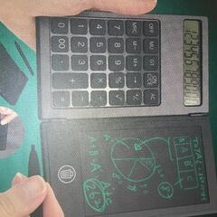 (新品未使用)電卓+電子メモパッド[ブラック]の画像