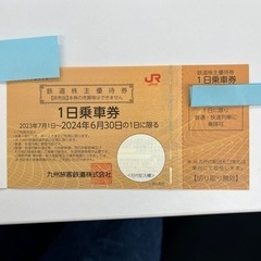 1日乗車券　　鉄道株主優待券