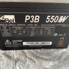 AcBel P3B 550W 80PLUS BRONZE PC 電源ユニットの画像