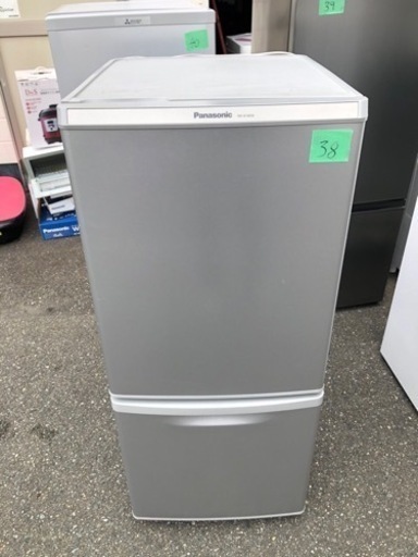 NO38！！！北九州市内配送無料　保証付き　パナソニック Panasonic NR-B148W-S [冷蔵庫(138L 右開き) 2ドア シルバー]