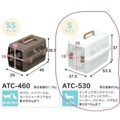 【最終値下げ・新品未使用】アイリスオーヤマ　クレート（キャリー） Sサイズの画像