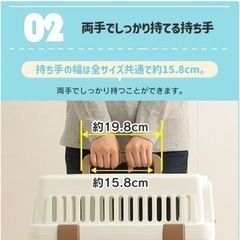 【最終値下げ・新品未使用】アイリスオーヤマ　クレート（キャリー） Sサイズの画像