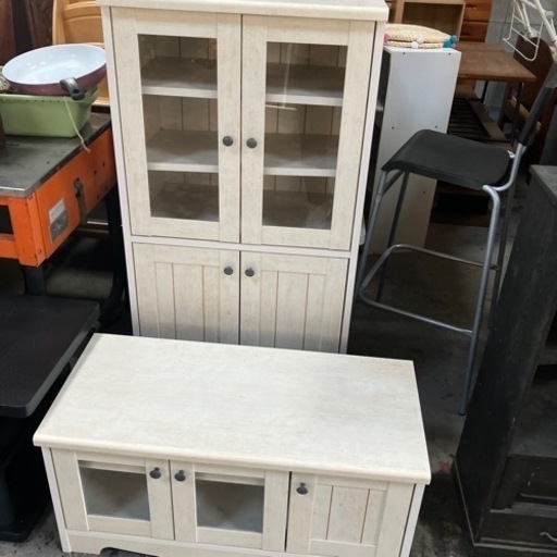 2点セット家具 収納家具 食器棚、キッチン収納