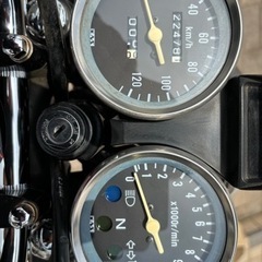 スズキ　GN125H カスタム　赤　弾丸マフラー　旧車スタイル　吸い込み　 の画像