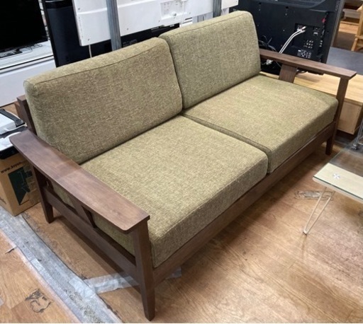 エルモソファ グリーン ファブリックソファ 中古