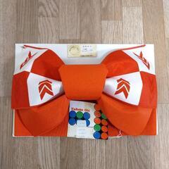 新品　浴衣　昭和レトロ帯　造り帯　帯　ヴィンテージ　昭和　オレンジ　レトロの画像