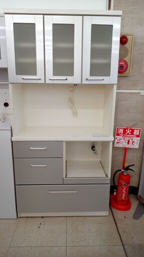 特別値引き★ジモティ割あり★ ニトリ レンジボード シルバー H181×D42×W88.5 クリーニング済み TJ5784