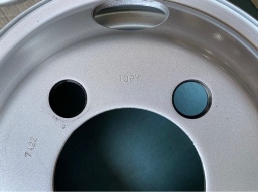 新車外し トヨタ ダイナ トヨエース 日野 デュトロ TOPY TFAC 16×5.5K 5穴 スチールホイール 6本セット