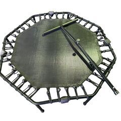 RIORES （リオレス） 手すり付きフィットネストランポリン 耐荷重100kg ゴムバンドタイプ 静音 ダイエット トレーニング フィットネス 大人用 子供用 こどもの画像