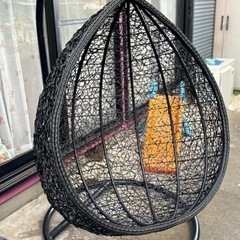 【交渉成立
】家具・雑貨【ハンギングチェア】ブラックの画像