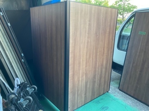 カグクロ　ローパーテーション　L字セット　H1800 W1200 　木目調