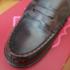 美品 セダークレスト ローファー 通学 スクール ブラウン 茶 24cmの画像