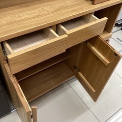 家具　収納家具　食器棚　レンジボード　3枚扉の画像