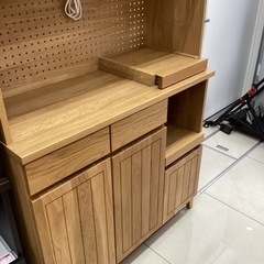 家具　収納家具　食器棚　レンジボード　3枚扉の画像