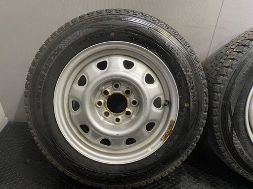 【DUNLOP SV01 155/80R14 88/86N LT】スタッドレス【スチールホイール 14インチ 5J4HPCD100/1