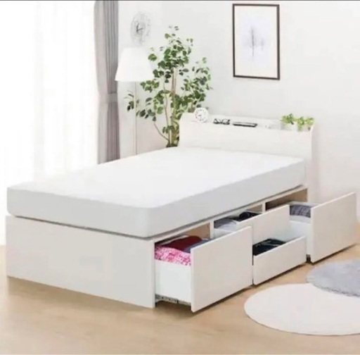 シングルベッドフレーム、マットレス