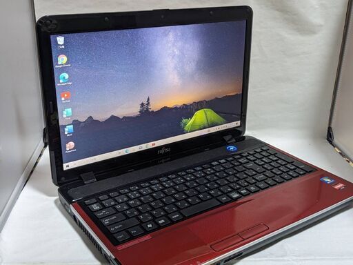 受け渡し予定?富士通?LifeBook?AH40/D?赤?SSD?WIN10?Office2021?
