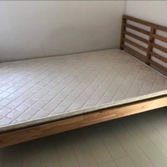木製ダブルベットフレーム☆無料