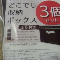 どこでも 収納ボックス ふた付 2個 セット （未使用）お譲りします。＊石川県＊美川より＊期間限定の画像