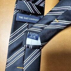 USED スーツカンパニー THE SUITS COMPANY　ネクタイ黒地の画像