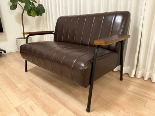 【美品】ニトリ　レザー　ソファ