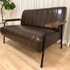 美品】ニトリ レザー ソファ