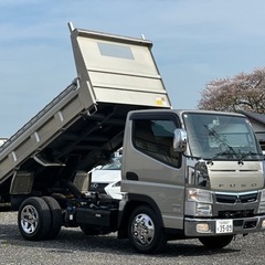 キャンター　カスタム仕様　ダンプ　2t  令和1年　9月　三菱ふそう　9万キロ台　新明和　ワンオーナー車　アルカディアシルバー車検有　関西と東海送料無料❗️の画像